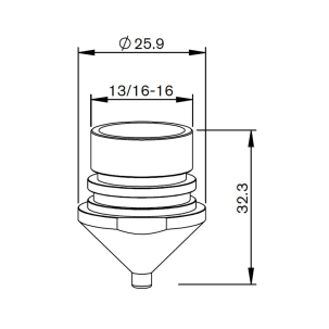 Duză 2.0mm CP tăiere cu laser Amada Centricut