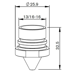 Duză 2.0mm CP tăiere cu laser Amada Centricut