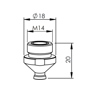 Duză 4.0mm dublă CP tăiere cu laser Amada Centricut