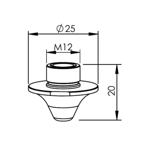 Duză 1.7mm dublă CP tăiere cu laser Amada Centricut