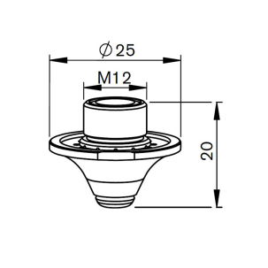 Duză dublă cu găuri 4.0mm WACS CP tăiere cu laser Amada Centricut