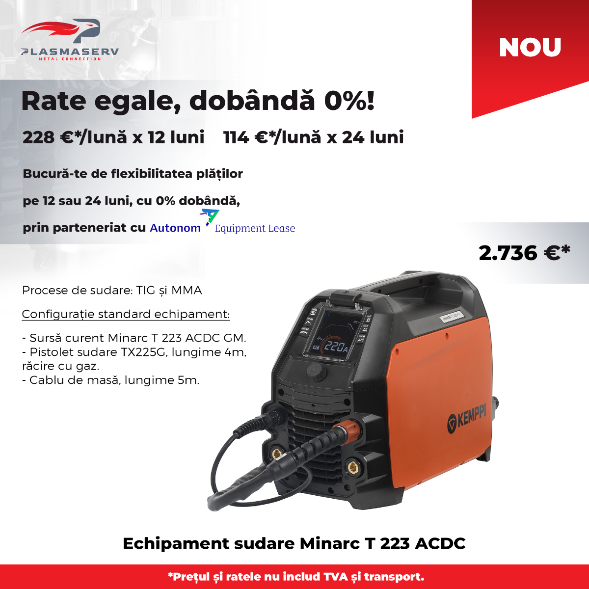 Aparat de sudura invertor TIG / MMA Kemppi Minarc T 223 AC/DC GM