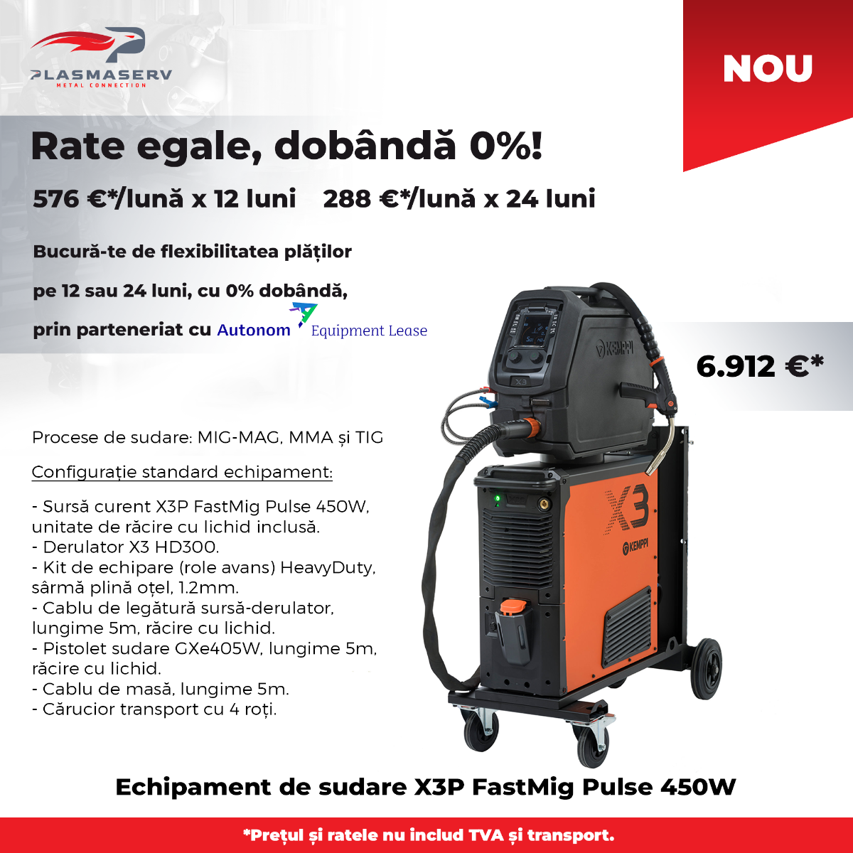Aparat sudura cu sarma MIG-MAG profesional Kemppi X3P FastMig