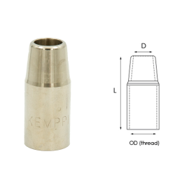 Duza gaz HD (HeavyDuty) L57, OD25, D15 Kemppi