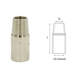 Duza gaz HD (HeavyDuty) L64, OD28, D17 Kemppi