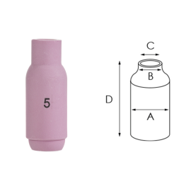 Duza gaz ceramica sudura TIG Gr.5 large