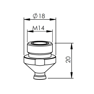 Duză 4.0mm dublă CP tăiere cu laser