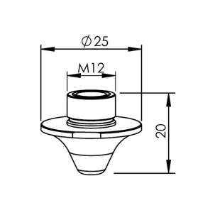 Duză dublă eco cut D1.4E mm CP tăiere cu laser
