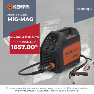 Aparat / invertor de sudura MIG-MAG Kemppi MinarcM 223P Auto si pistolet GXe223G